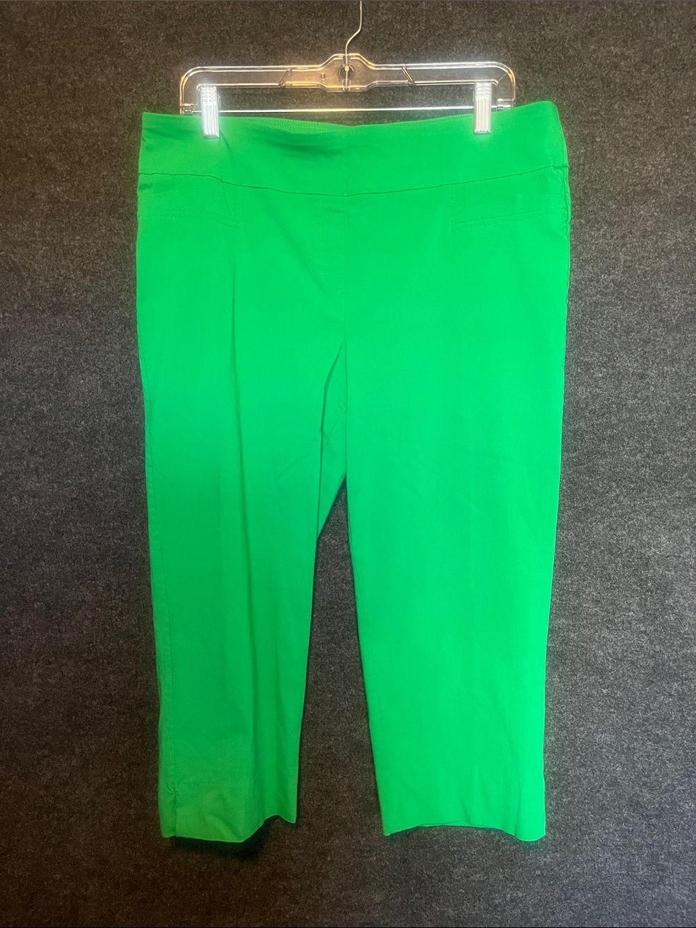 Zac & Rachel Vibrant Green Pull-On Capri Pants